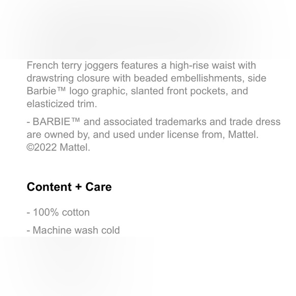 Barbie Graphic Beaded Joggers - Picture 7 of 7